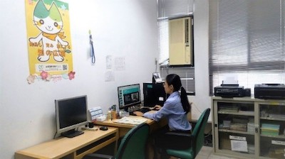 Inside the office