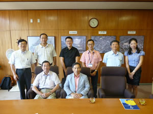 日中韓大学生の創成工学サマープログラム開催に伴い、中国・韓国の教職員が来学。学長を表敬訪問。